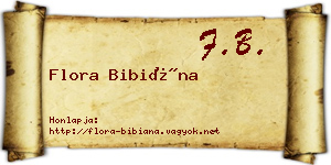 Flora Bibiána névjegykártya
